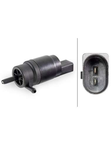 Bomba de agua de lavado, lavado de parabrisas Hella 8TW 006 848-021 -  EXTINGUIDA   BOMBA LIMPIA 12V AUDI, MEGA (Flat Bl...