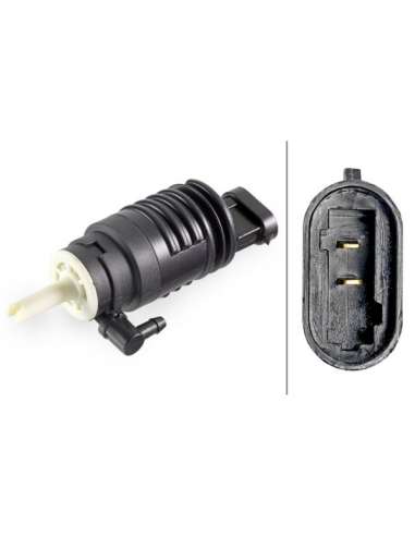 Bomba de agua de lavado, lavado de parabrisas Hella 8TW 006 848-051 -  EXTINGUIDA   MOTOBOMBA 12V RENAULT MEGA (Flat Blade)
