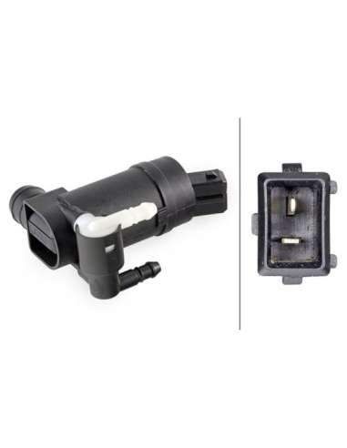 Bomba de agua de lavado, lavado de parabrisas Hella 8TW 010 958-001 - BOMBA AGUA LAVADO WSS 12V FORD MEGA (Flat Blade)