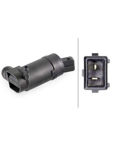 Bomba de agua de lavado, lavado de parabrisas Hella 8TW 010 958-011 - BOMBA AGUA LAVADO WSS 12V FORD MEGA (Flat Blade)