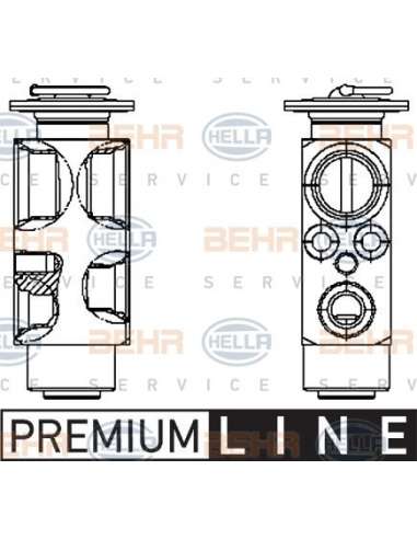 Válvula de expansión, aire acondicionado Hella 8UW 351 336-161 - Válvula de expansión MAN TGA BEHR HELLA SERVICE  PREMIU...