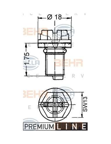 Tornillo, tapa de radiador Hella 9NS 376 747-031 - Tornillo De Purga BMW BEHR HELLA SERVICE  PREMIUM LINE 