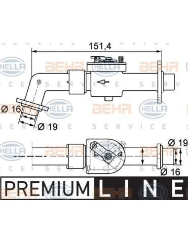 Válvula de control de refrigerante Hella 9XL 351 328-111 - Válvula Reguladora VOLVO FM 7 / FM  12 / FH12 BEHR HELLA SERV...
