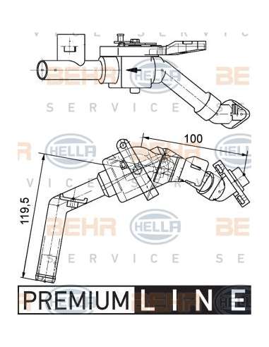 Válvula de control de refrigerante Hella 9XL 351 328-161 - Válvula Reguladora MB BEHR HELLA SERVICE  PREMIUM LINE 