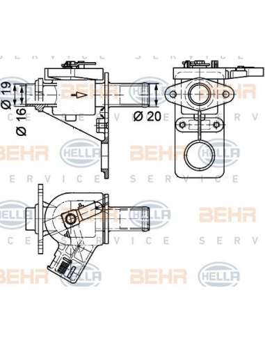 Válvula de control de refrigerante Hella 9XL 351 328-181 - Válvula Reguladora VOLVO BEHR HELLA SERVICE  PREMIUM LINE 