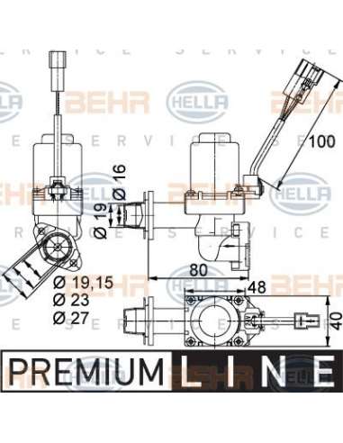 Válvula de control de refrigerante Hella 9XL 351 328-351 - Válvula electromagnética VOLVO BEHR HELLA SERVICE  PREMIUM LINE 