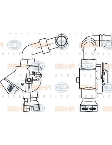 Válvula de control de refrigerante Hella 9XL 351 341-061 - Válvula electromagnética MAN TGX HZ  (EURO4) BEHR HELLA SERVI...