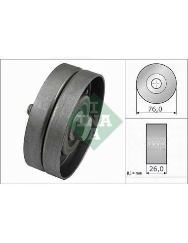 Polea inversión/guía, correa poli V Ina 532 0326 30 - Tensor  Correa auxiliar DriveAlign®