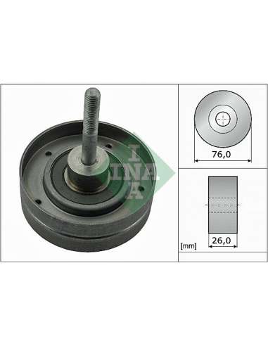 Polea inversión/guía, correa poli V Ina 532 0351 30 - Tensor  Correa auxiliar DriveAlign®