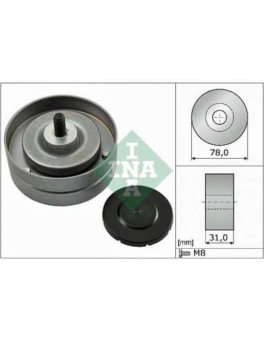 Polea inversión/guía, correa poli V Ina 532 0463 10 - Tensor  Correa auxiliar DriveAlign®