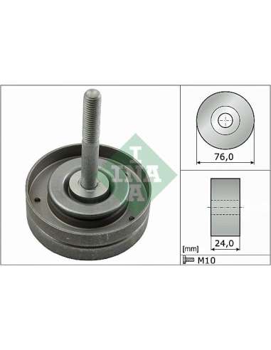 Polea inversión/guía, correa poli V Ina 532 0500 10 - Tensor  Correa auxiliar DriveAlign®