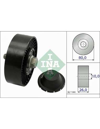 Polea inversión/guía, correa poli V Ina 532 0512 10 - Tensor  Correa auxiliar DriveAlign®