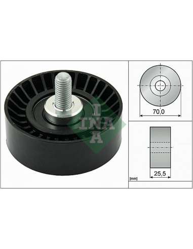 Polea inversión/guía, correa poli V Ina 532 0545 10 - Tensor  Correa auxiliar DriveAlign®