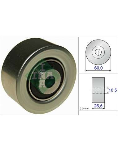 Polea inversión/guía, correa poli V Ina 532 0561 10 - Tensor  Correa auxiliar DriveAlign®