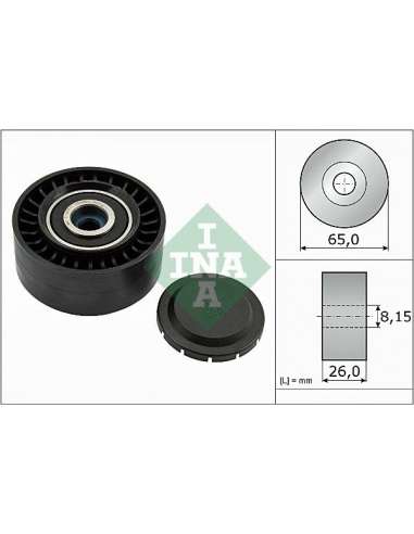 Polea inversión/guía, correa poli V Ina 532 0564 10 - Tensor  Correa auxiliar DriveAlign®