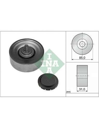 Polea inversión/guía, correa poli V Ina 532 0569 10 - Tensor  Correa auxiliar DriveAlign®
