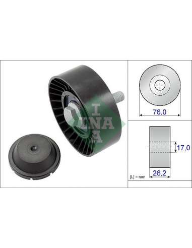 Polea inversión/guía, correa poli V Ina 532 0632 10 - Tensor  Correa auxiliar DriveAlign®