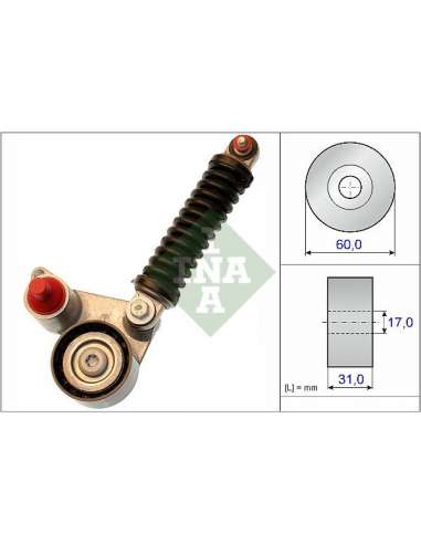 Brazo tensor, correa poli V Ina 533 0107 10 - Tensor  Correa auxiliar DriveAlign®
