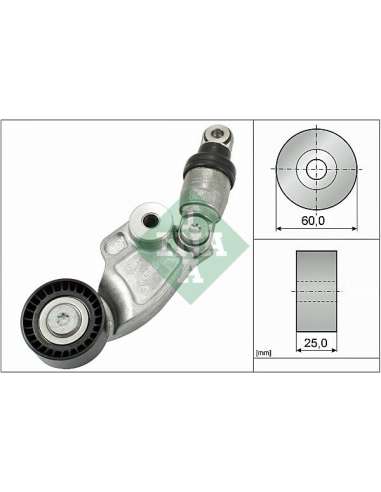 Brazo tensor, correa poli V Ina 533 0128 10 - Tensor  Correa auxiliar DriveAlign®