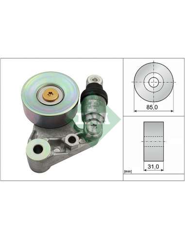 Brazo tensor, correa poli V Ina 534 0021 10 - Tensor  Correa auxiliar DriveAlign®