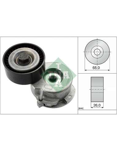 Brazo tensor, correa poli V Ina 534 0053 10 - Tensor  Correa auxiliar DriveAlign®