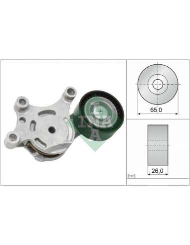 Brazo tensor, correa poli V Ina 534 0075 20 - Tensor  Correa auxiliar DriveAlign®