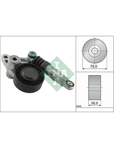 Brazo tensor, correa poli V Ina 534 0098 10 - Tensor  Correa auxiliar DriveAlign®