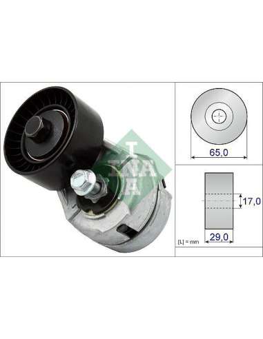 Brazo tensor, correa poli V Ina 534 0109 20 - Tensor  Correa auxiliar DriveAlign®