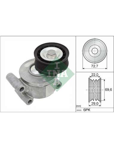 Brazo tensor, correa poli V Ina 534 0249 10 - Tensor  Correa auxiliar DriveAlign®
