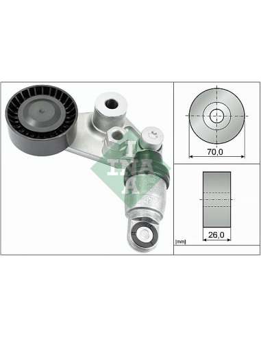 Brazo tensor, correa poli V Ina 534 0297 10 - Rodillo tensor correa auxiliar DriveAlign®