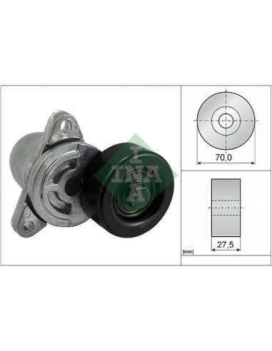Brazo tensor, correa poli V Ina 534 0306 10 - Tensor  Correa auxiliar DriveAlign®