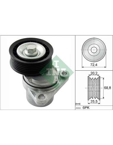 Brazo tensor, correa poli V Ina 534 0326 10 - Tensor  Correa auxiliar DriveAlign®