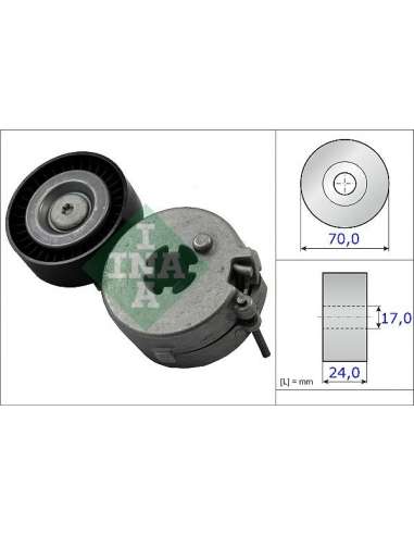 Brazo tensor, correa poli V Ina 534 0333 10 - Tensor  Correa auxiliar DriveAlign®