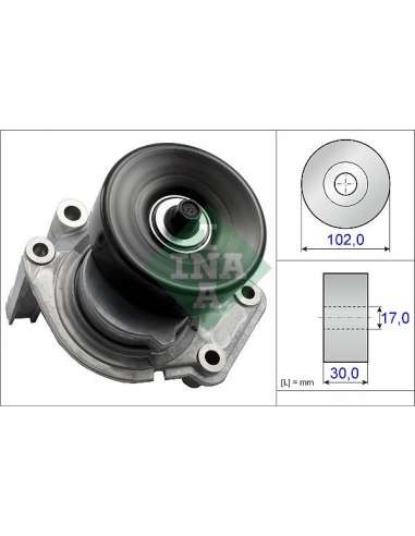 Brazo tensor, correa poli V Ina 534 0350 10 - Tensor  Correa auxiliar DriveAlign®
