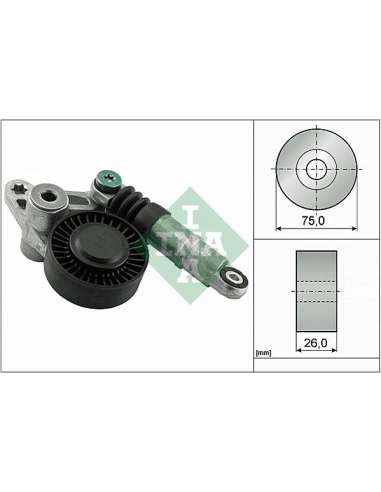 Brazo tensor, correa poli V Ina 534 0356 10 - Tensor  Correa auxiliar DriveAlign®
