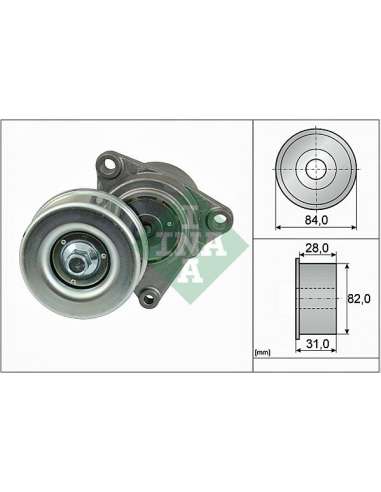 Brazo tensor, correa poli V Ina 534 0359 10 - Tensor  Correa auxiliar DriveAlign®