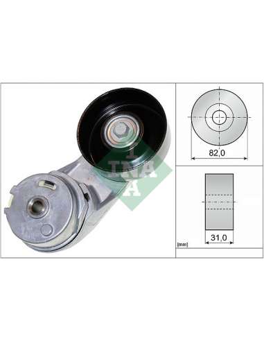 Brazo tensor, correa poli V Ina 534 0372 10 - Tensor  Correa auxiliar DriveAlign®