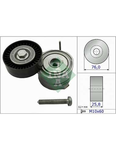 Brazo tensor, correa poli V Ina 534 0375 10 - Tensor  Correa auxiliar DriveAlign®