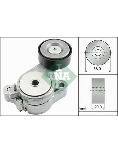 Brazo tensor, correa poli V Ina 534 0396 10 - Tensor  Correa auxiliar DriveAlign®