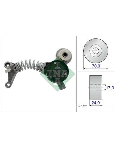 Brazo tensor, correa poli V Ina 534 0419 10 - Tensor  Correa auxiliar DriveAlign®