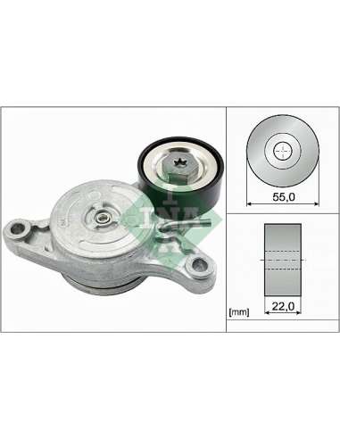 Brazo tensor, correa poli V Ina 534 0420 10 - Tensor  Correa auxiliar DriveAlign®