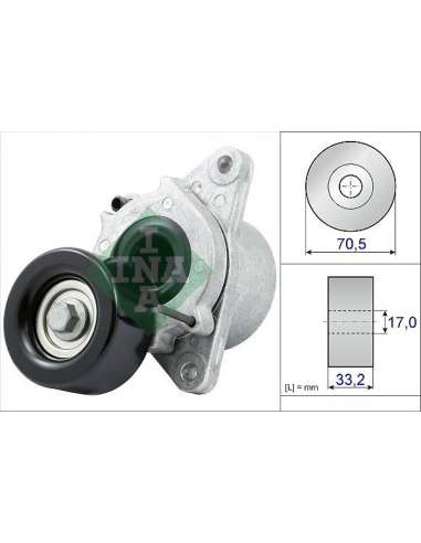 Brazo tensor, correa poli V Ina 534 0435 10 - Tensor  Correa auxiliar DriveAlign®