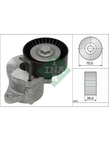 Brazo tensor, correa poli V Ina 534 0439 10 - Tensor  Correa auxiliar DriveAlign®