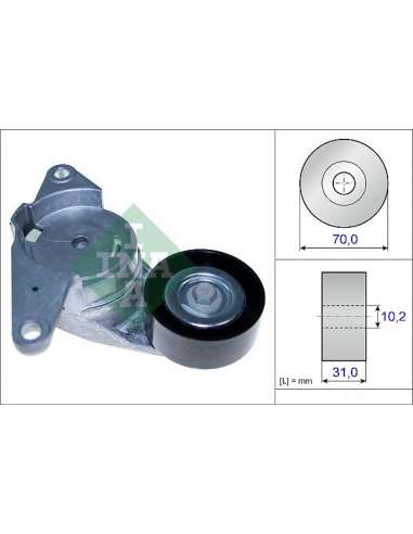 Brazo tensor, correa poli V Ina 534 0441 10 - Tensor  Correa auxiliar DriveAlign®