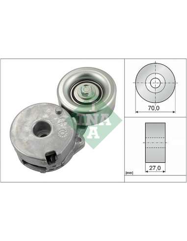 Brazo tensor, correa poli V Ina 534 0442 10 - Tensor  Correa auxiliar DriveAlign®