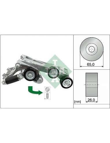 Brazo tensor, correa poli V Ina 534 0446 10 - Tensor  Correa auxiliar DriveAlign®