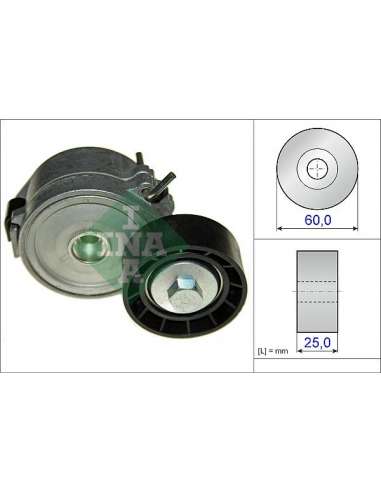 Brazo tensor, correa poli V Ina 534 0447 10 - Tensor  Correa auxiliar DriveAlign®