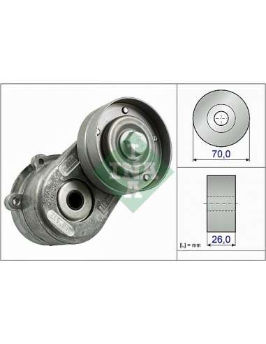 Brazo tensor, correa poli V Ina 534 0448 10 - Tensor  Correa auxiliar DriveAlign®