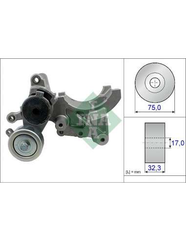 Brazo tensor, correa poli V Ina 534 0452 10 - Tensor  Correa auxiliar DriveAlign®