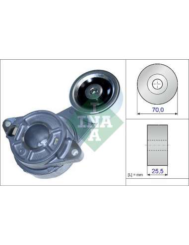 Brazo tensor, correa poli V Ina 534 0458 10 - Tensor  Correa auxiliar DriveAlign®